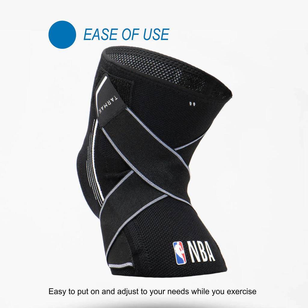 TARMAK - Knee Protector or Supporter Cap with Non Slip Tech, NBA Licensed, 500 - Black