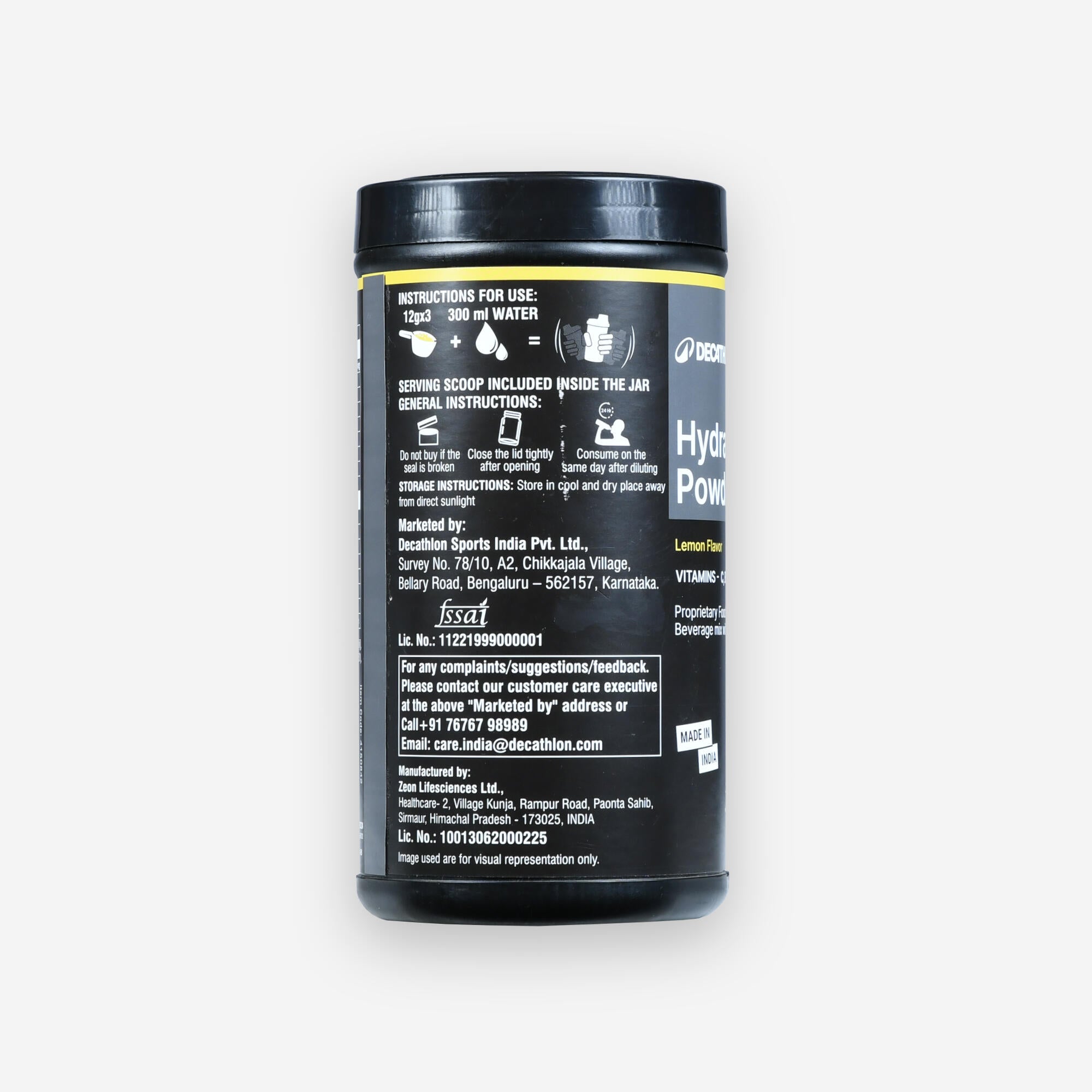 DECATHLON - Hydration Powder 500gm - Peach/Lemon